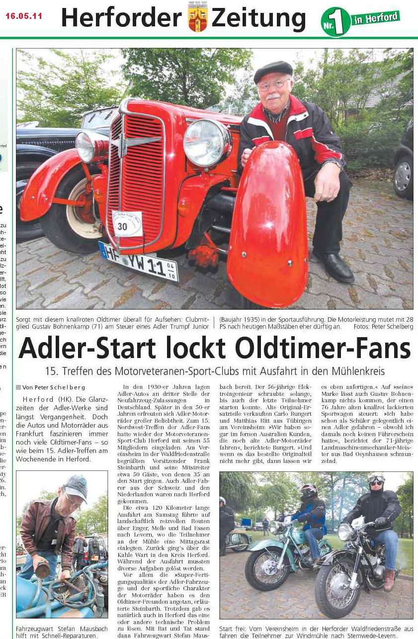 Adler-Start lockt Oldtimer-Fans